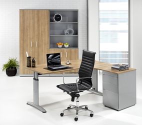 HoekBureau Rechts T Model 160x120cm Leverbaar in 36 Kleur Combinaties